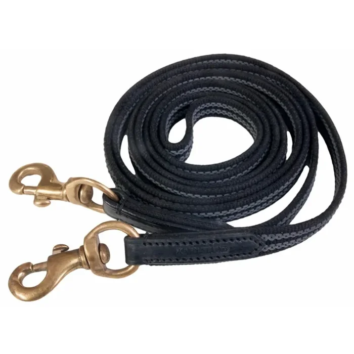 Braided rubber long rein for horses Karlslund [Size 250 cm]