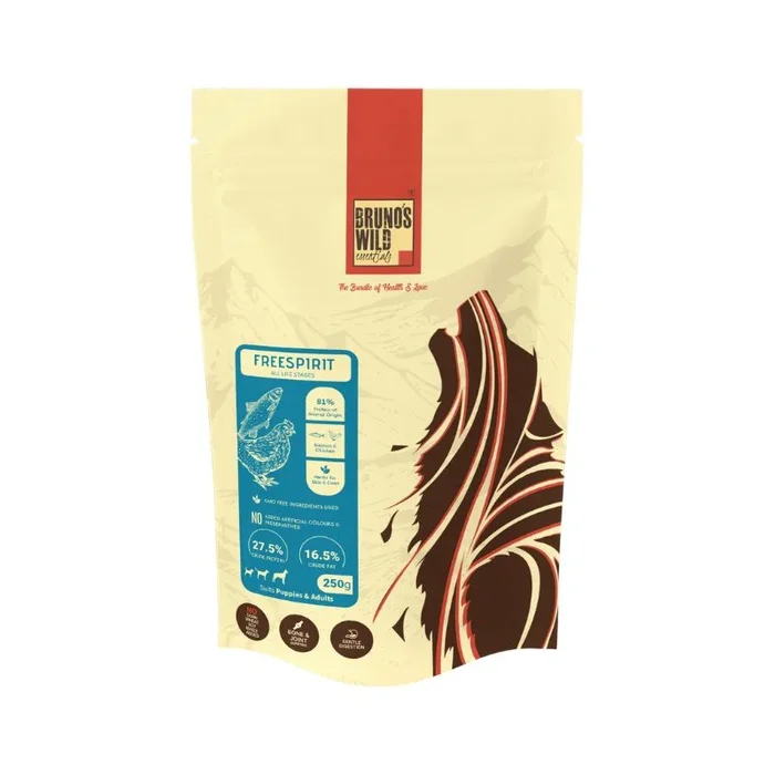 Bruno’s Wild Essentials Dry Dog Food for All Lifestages – Free Spirit (Salmon and Chicken)