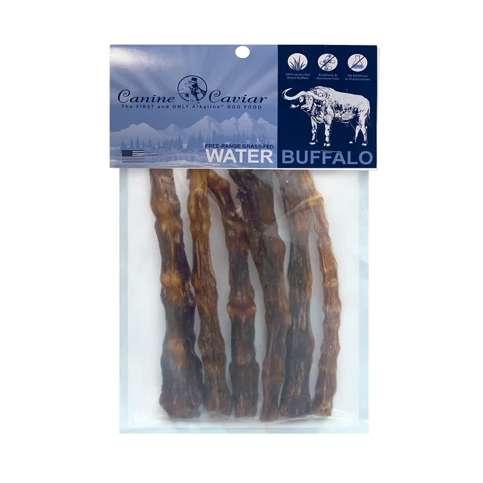 Canine Caviar California Rolls Water Buffalo Tails 6-Inch Dog Treats – 6-Pack