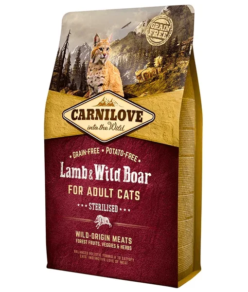 Carnilove – Lamb & Wild Boar for Steralized Cats 2kgs