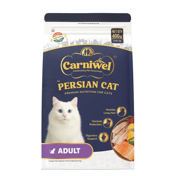 Carniwel Natural Nutrition for Skin, Digestion & Hairball Control Persian Adult Cat Dry Food