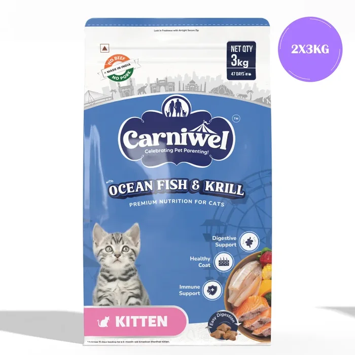 Carniwel Ocean Fish and Krill For Kitten Cat Dry Food