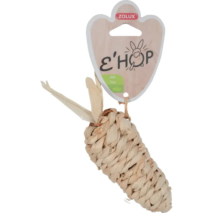 Carrot toy made of corn husks for rodents Zolux