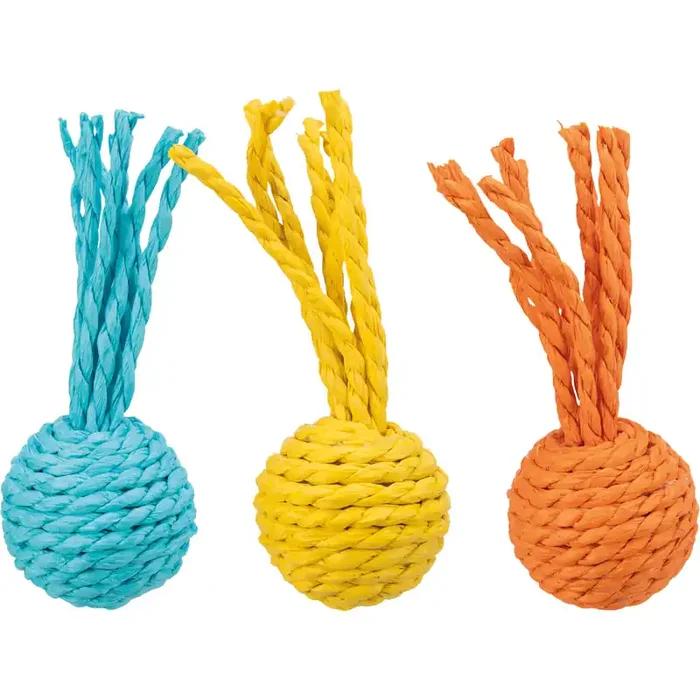 Cat ball rattle, paper cord Trixie