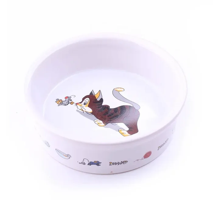 Cat bowls with ceramic mouse Trixie