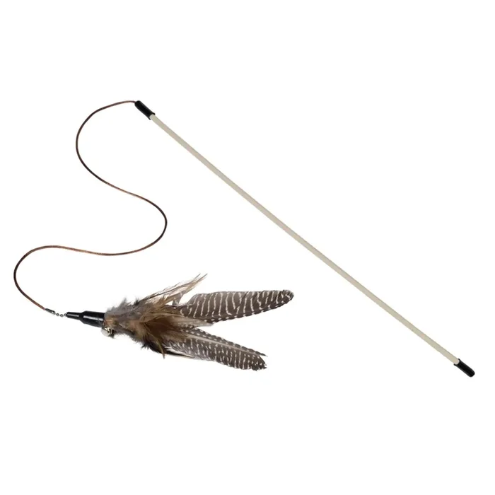Cat fishing rod with stick feathers Nobby Pet [Size 21 cm]