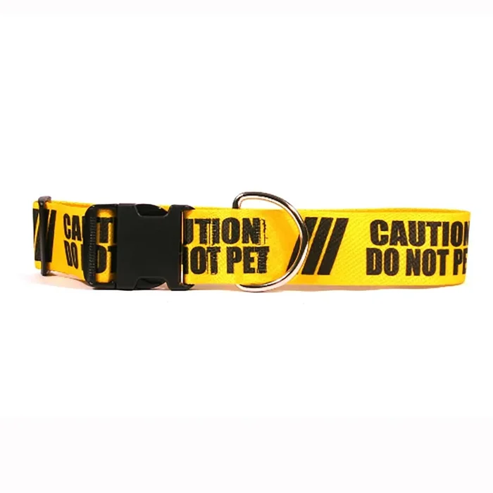 Caution Dog Collar by Yellow Dog – Do Not Pet