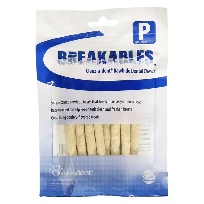 Ceva Breakables Clenz-A-Dent Rawhide Dental Chews for Dogs