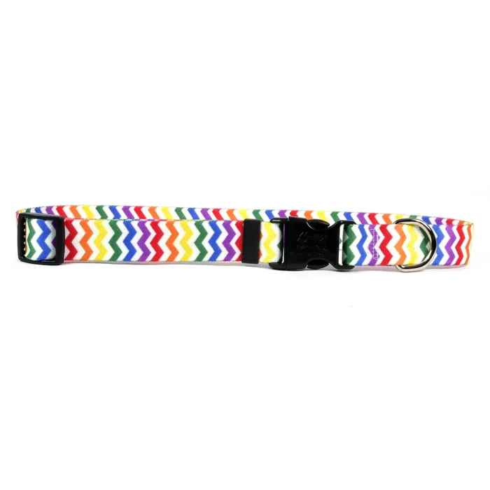 Chevron Dog Collar by Yellow Dog – Candy Stripe