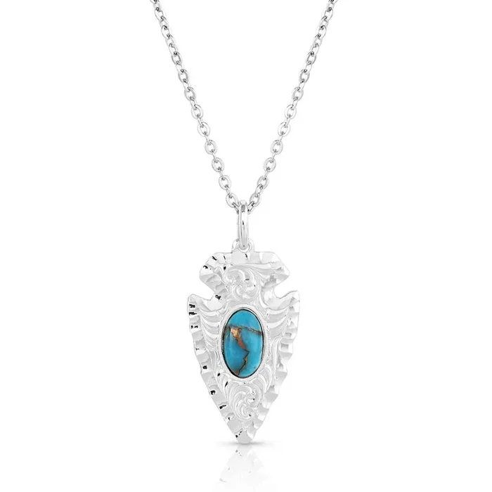 Chiseled Arrowhead Turquoise Necklace
