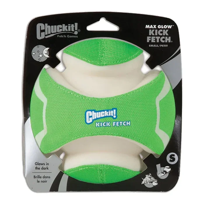 Chuckit! Kick Fetch Max Glow Dog Toy Green/White Large