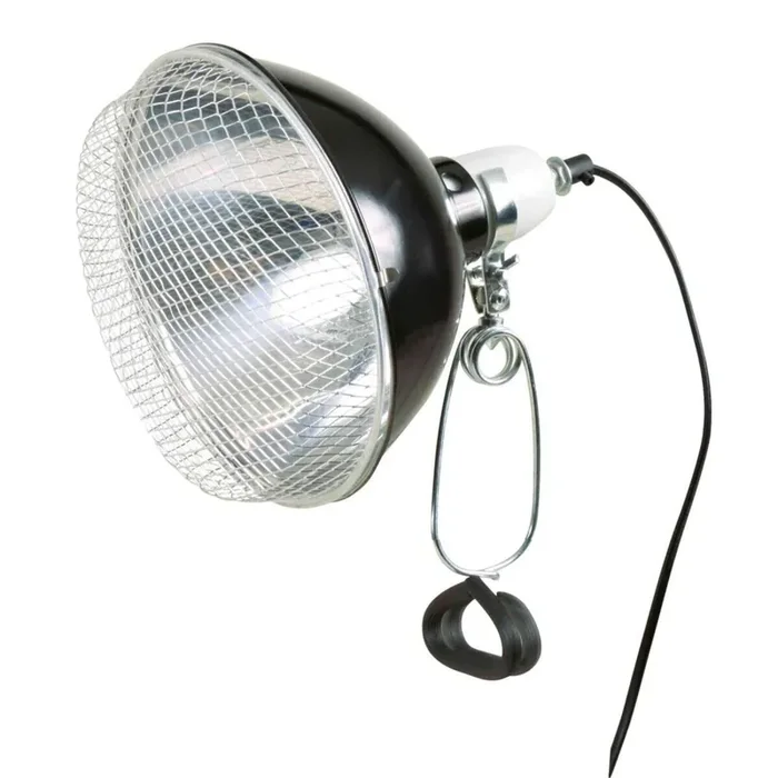 Clip-on reflector lamp with safety grid for terrariums Trixie