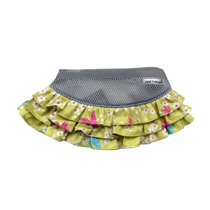 Cloak & Dawggie Floral Ruffle Dog Skirt Accessory – Bufferfly