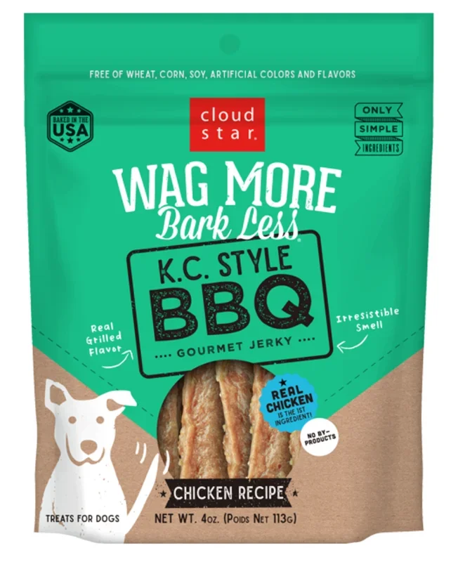 Cloud Star “Wag More Bark Less” K.C. Style BBQ Chicken Jerky