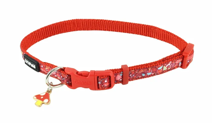 Coastal Pet Products Li’l Mushrooms Li’l Pals Charming Ribbon Overlay Dog Collar