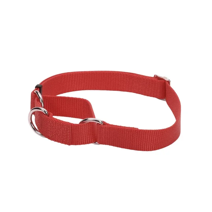 Coastal Pet Products No! Slip Martingale Adjustable Dog Collar (Red, 5/8″X10″-14″)