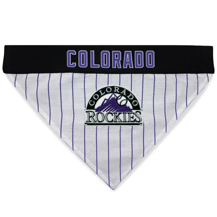 Colorado Rockies Reversible Dog Bandana Collar Slider