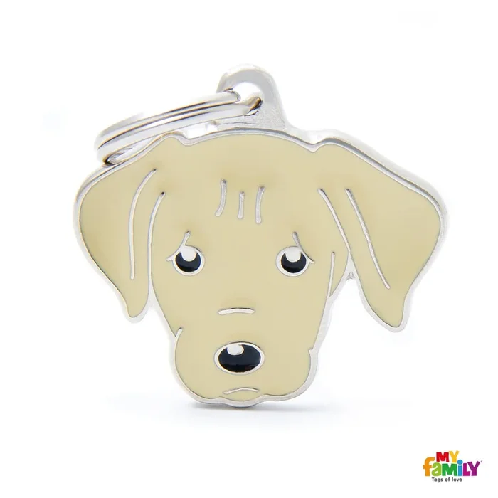 Cream Labrador Enamel Dog Tag