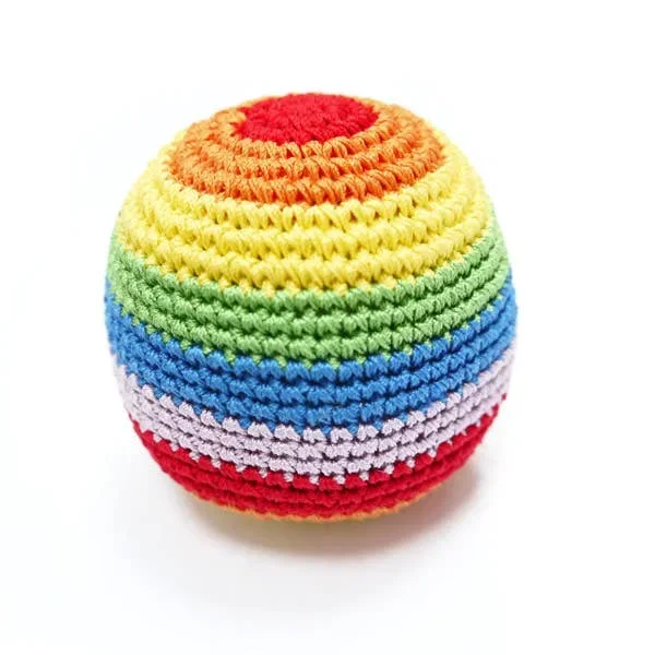 Crochet Rainbow Ball Dog Toy from Dogo Pet
