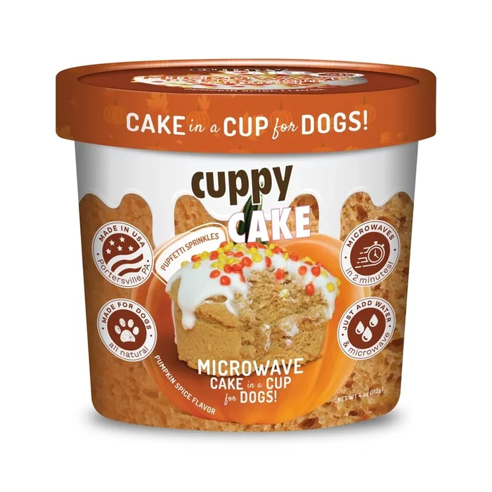 Cuppy Cake Microwave Dog Cake Mix – Pumpkin Spice with Pupfetti Sprinkles