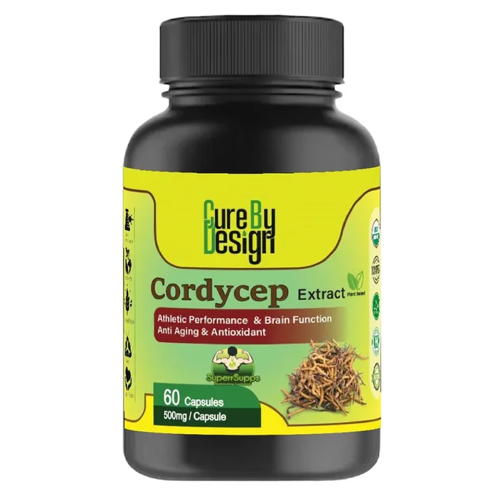 Cure By Design Cordycep Mushroom Capsules for Dogs and Cats