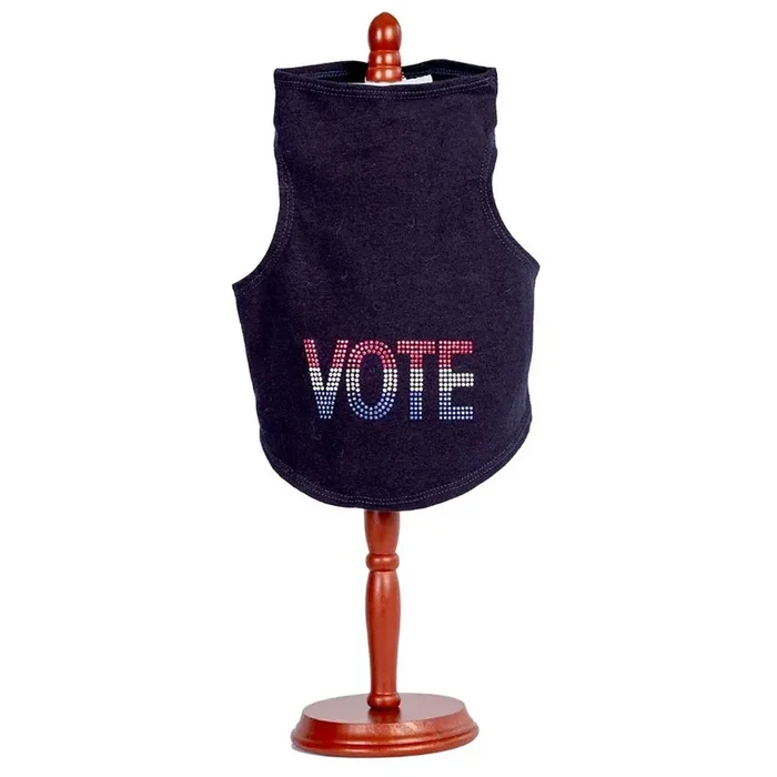 Daisy & Lucy Vote Dog Tank – Navy
