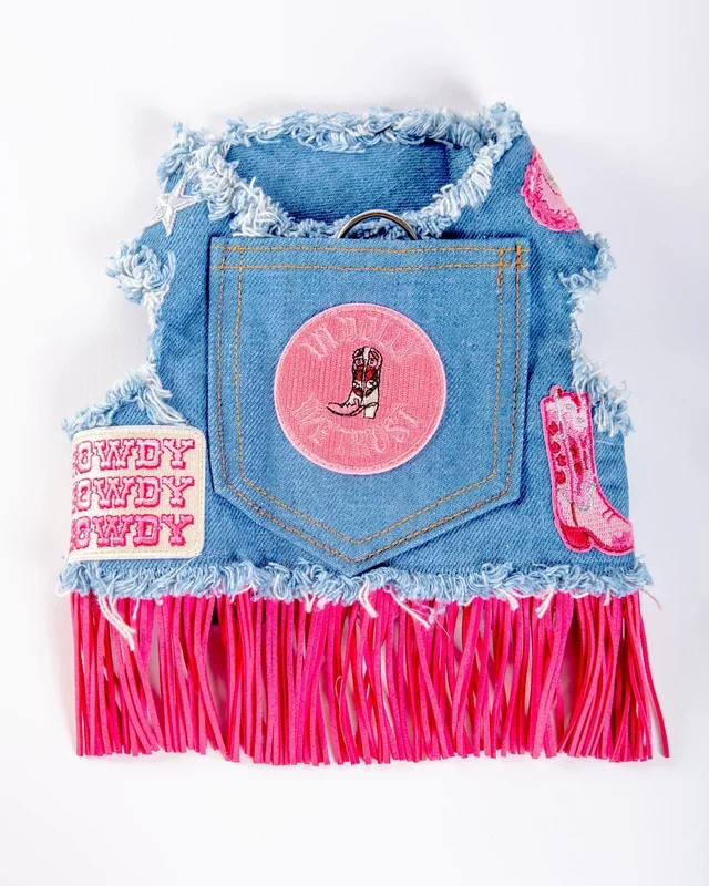 Denim Cowgirl Dog Harness (Made in the USA) (FINAL SALE)