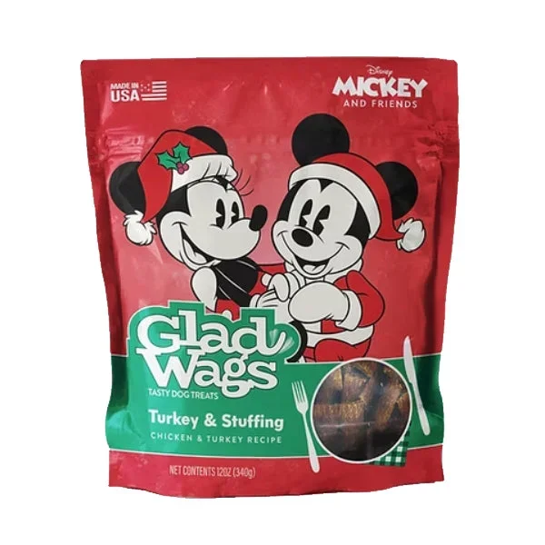Disney Glad Wags Dog Treats – Chicken, Beef, Turkey & Pork Homestyle Jerky, Grain-Free, 12 oz, Made in USA