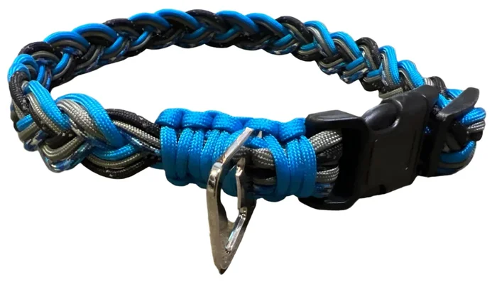 Dog Dog Cat Paracord Dog Collar-Blue Combo