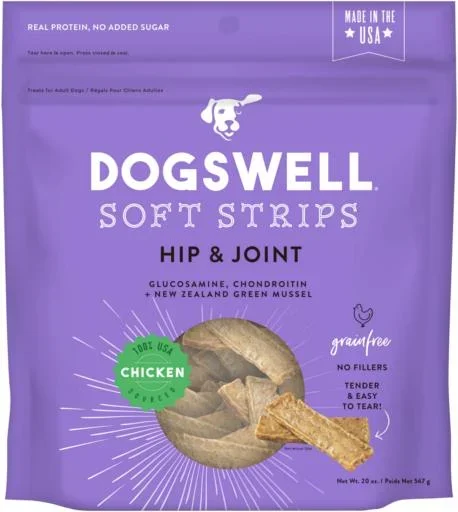 Dogswell Soft Strips Grain-Free Hip & Joint Chicken Treat