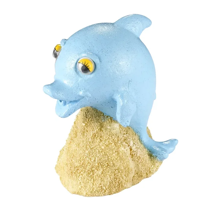 Dolphin action air aquarium decoration Aqua Della [Size 7x5x8 cm]