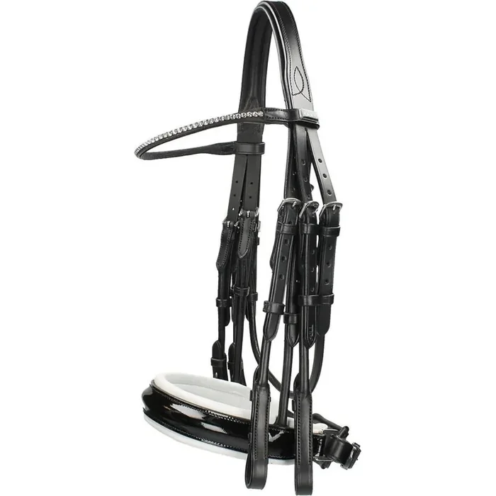 Double bridles with cheeks and round reins ANKY [Size Full]