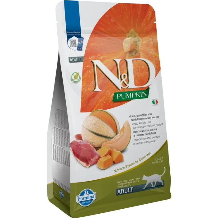 Dry Cat Food – N & D – PUMPKIN – Duck, Pumpkin & Cantaloupe Melon – Adult