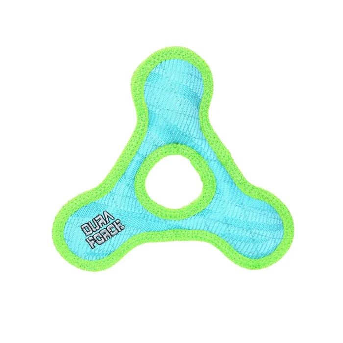 DuraForce Jr Triangle Ring – Blue, Durable, Squeaky Dog Toy