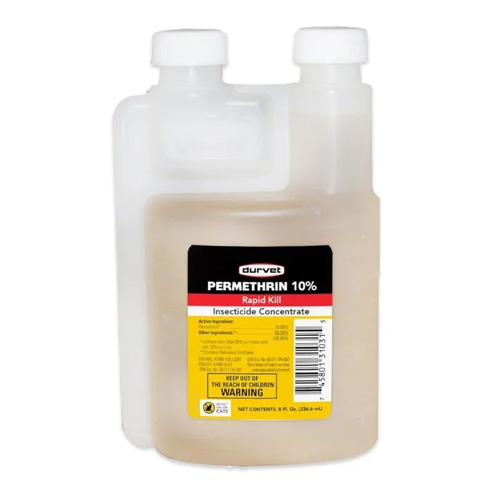 Durvet Permethrin 10% Rapid Kill Insectiside Concentrate 8-oz