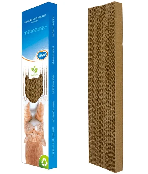 Duvo – Scratching board Cardboard with Catnip L50xW13xH6cm