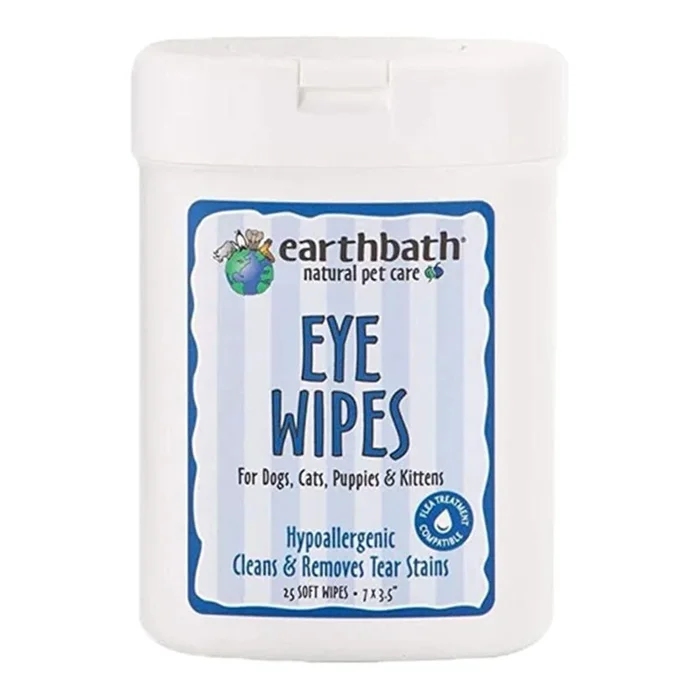 Earthbath Eye Wipes for Dogs & Cats 25 Count