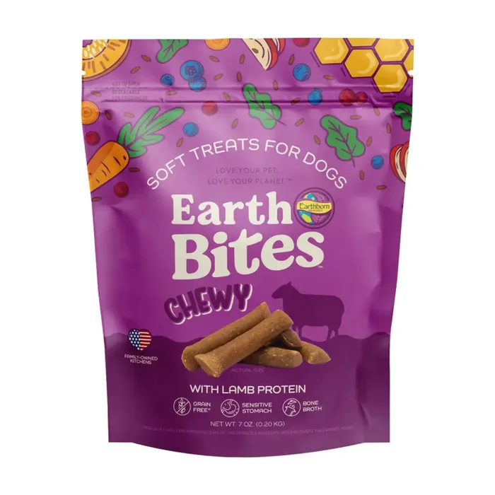 Earthborn EarthBites Grain-Free Chewy Dog Treats – Lamb
