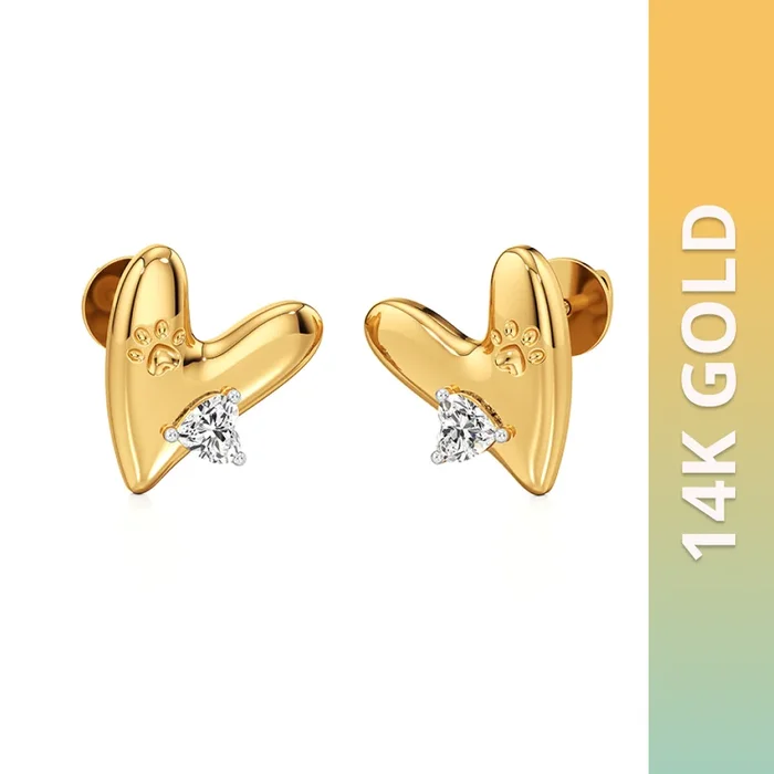 Ethera Wagging Hearts Earring for Women