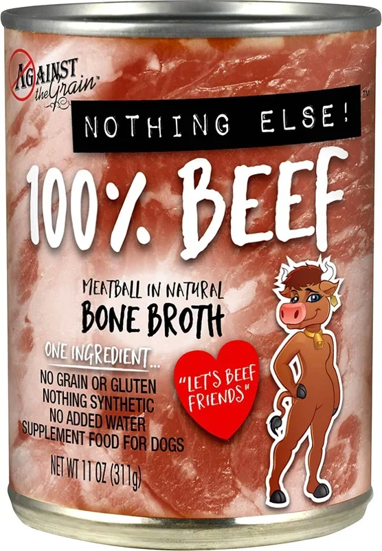 Evanger’s Against the Grain 100% Beef Wet Dog Food 11 oz can