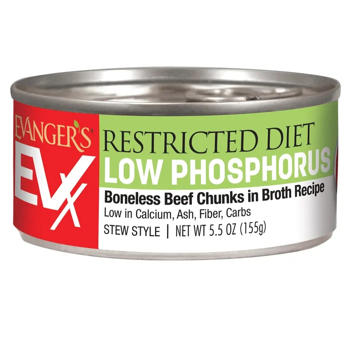 Evangers EVX Restricted Diet Low Phosphorous Wet Cat Food – Beef