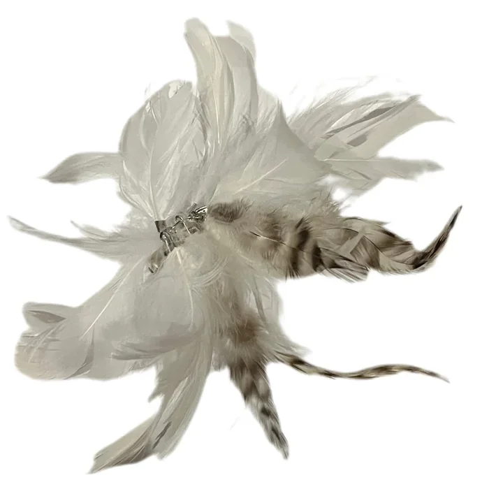 Everything Wand Cat Toy Attachment – White with Feathers