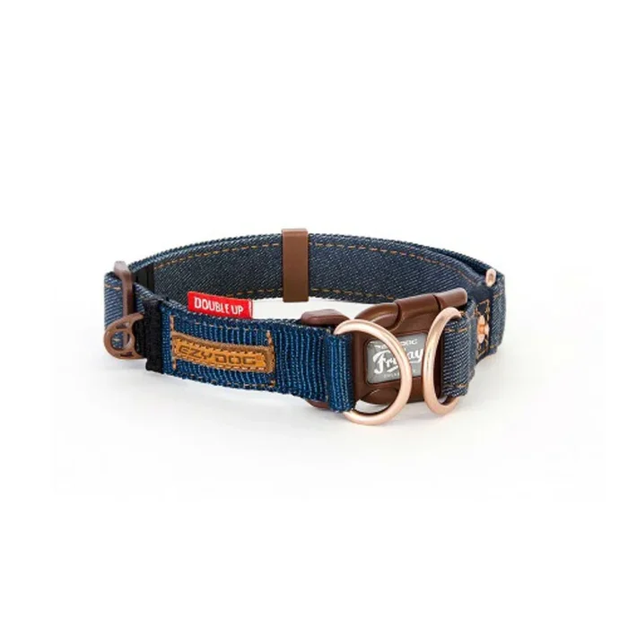 EzyDog Double Up Dog Collar – Denim