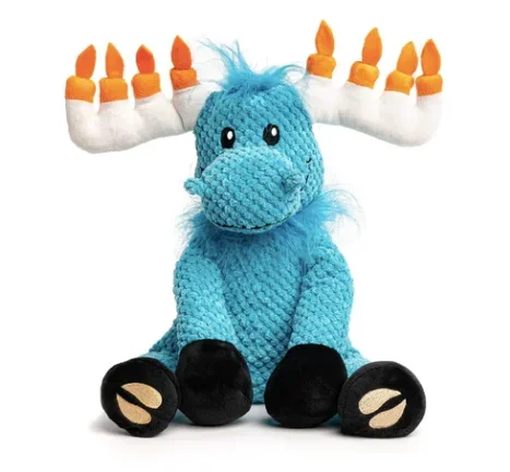FabDog “Floppies Hanukkah Moose” Plush Dog Toy