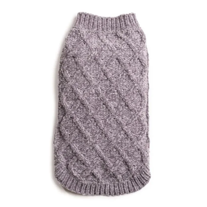 fabdog Chenille Mockneck Dog Sweater – Heather Gray