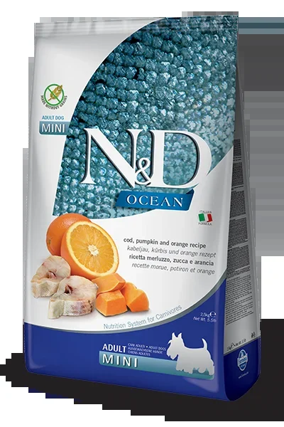 Farmina N&D Ocean Cod, Pumpkin & Orange Adult Mini Dog Food