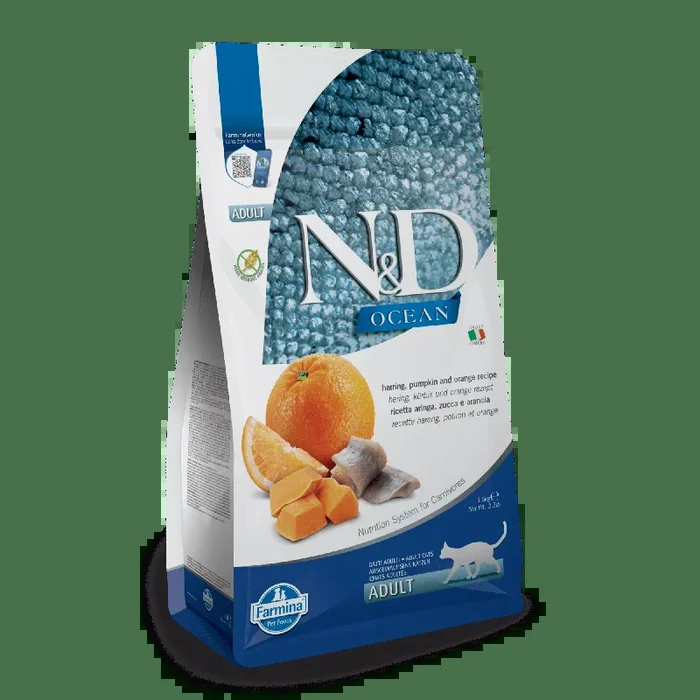 Farmina N&D Ocean Grain Free Herring, Pumpkin & Orange Adult Dry Cat Food