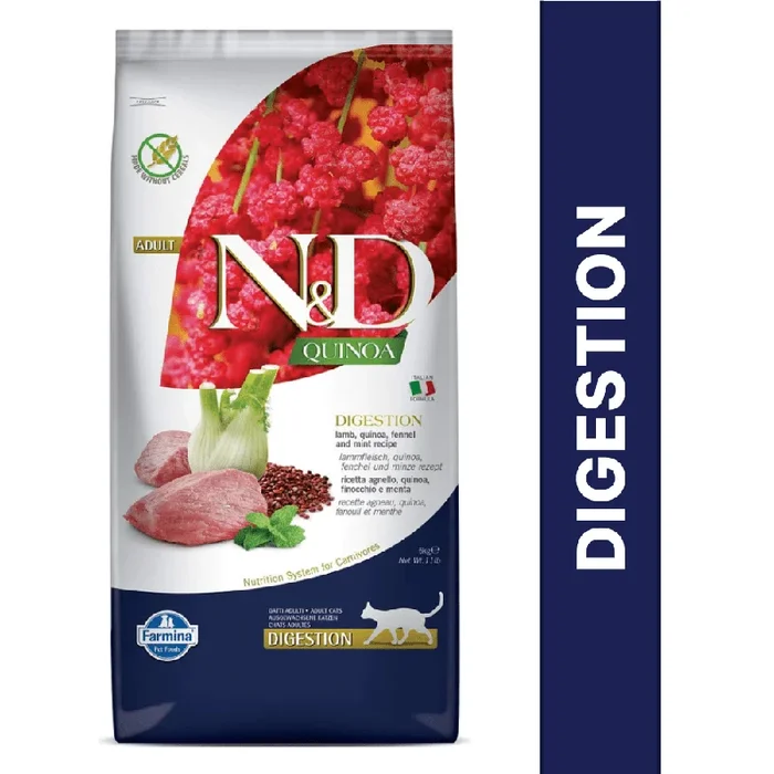 Farmina N&D Quinoa Lamb Mint & Fennel Grain Free Digestion Adult Dry Cat Food