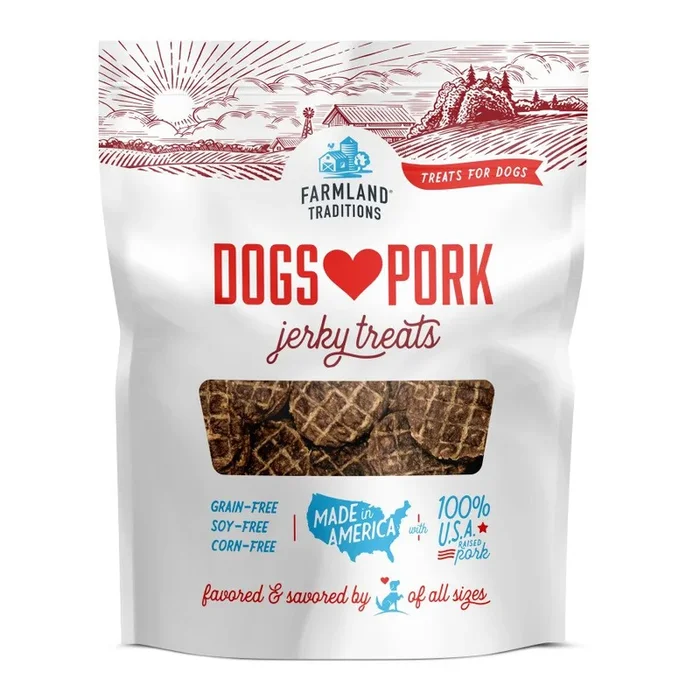 Farmland Traditions Dogs Love Pork Jerky Dog Treats 13.5-oz