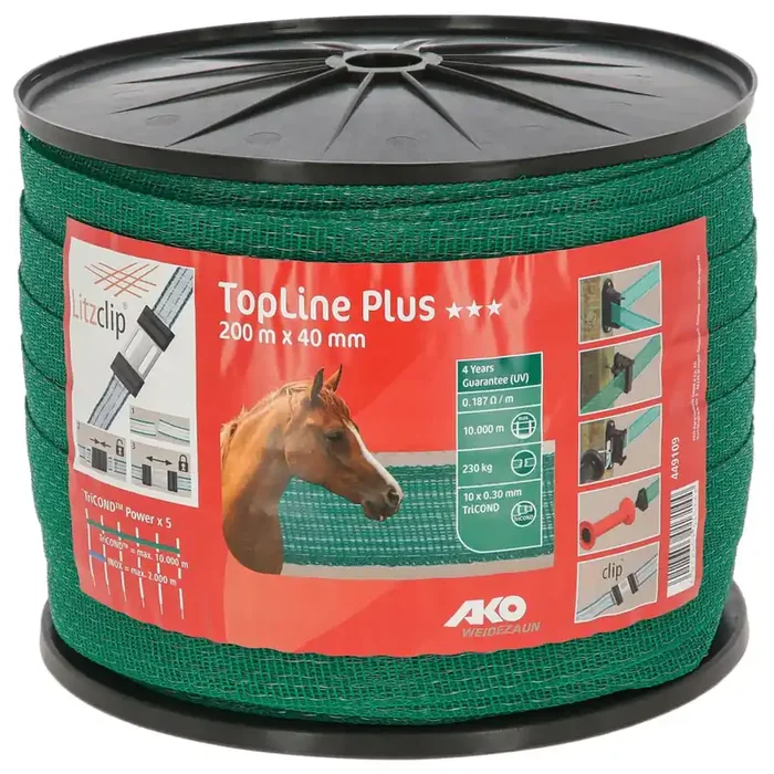 Fence tape Ako TopLine plus [Size 200 m/38 mm]